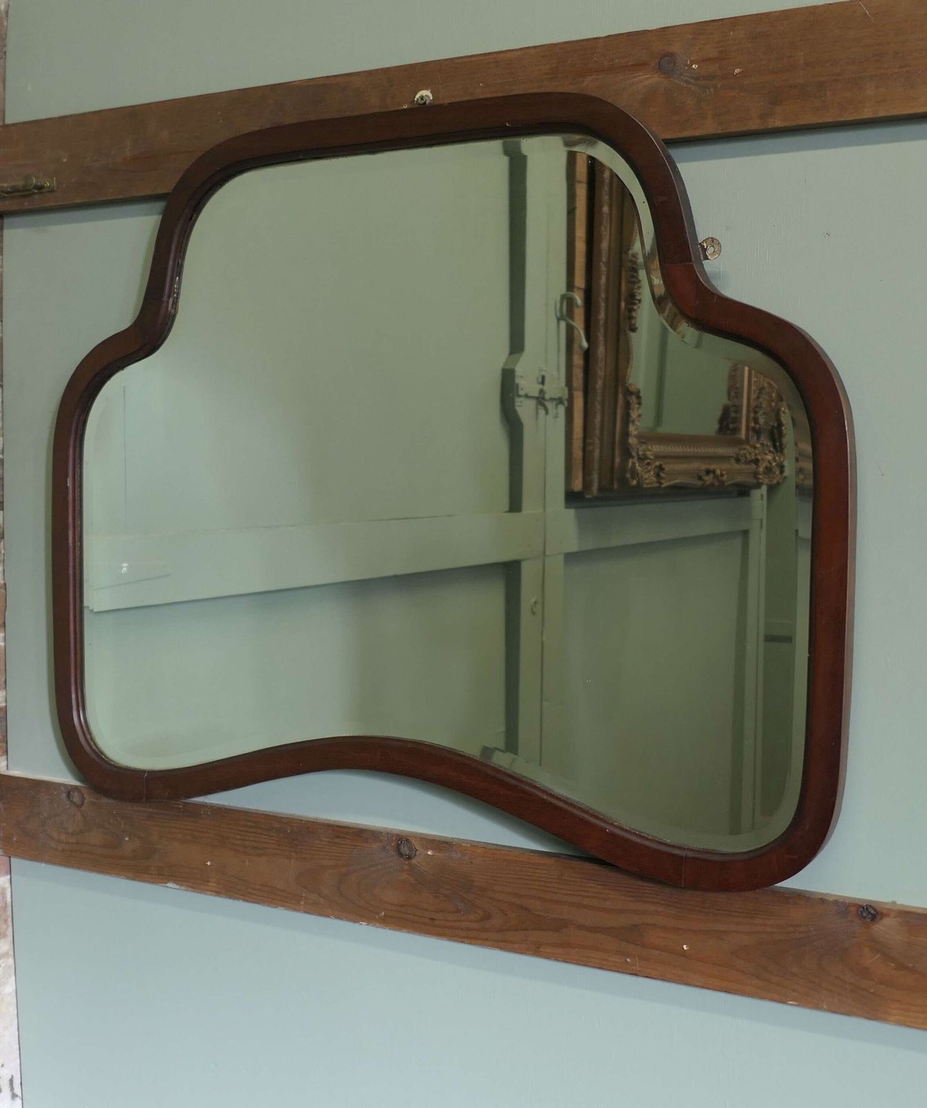 An Attractive Art Deco Walnut Mirror photo furniture
