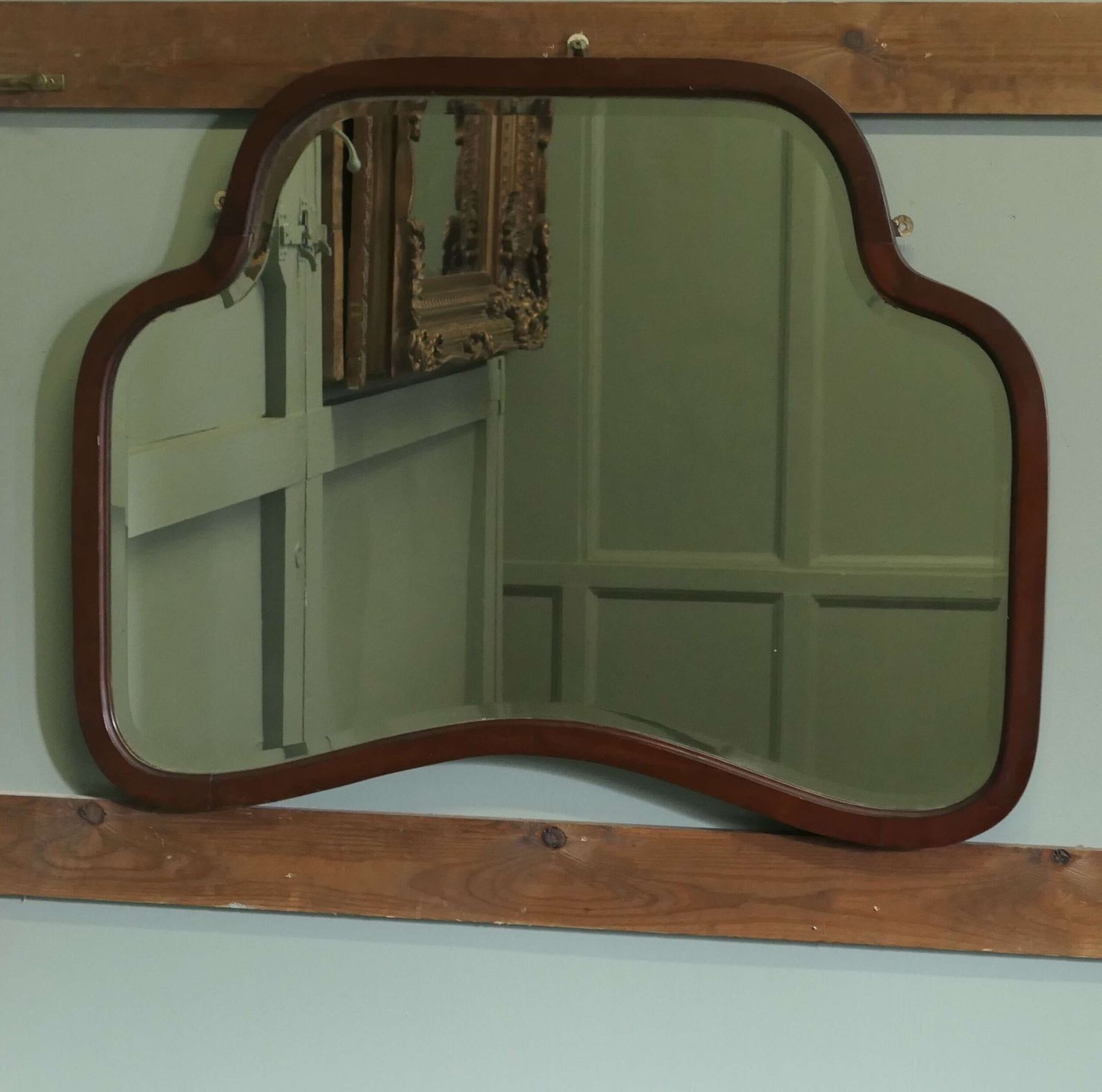 An Attractive Art Deco Walnut Mirror photo 600.0