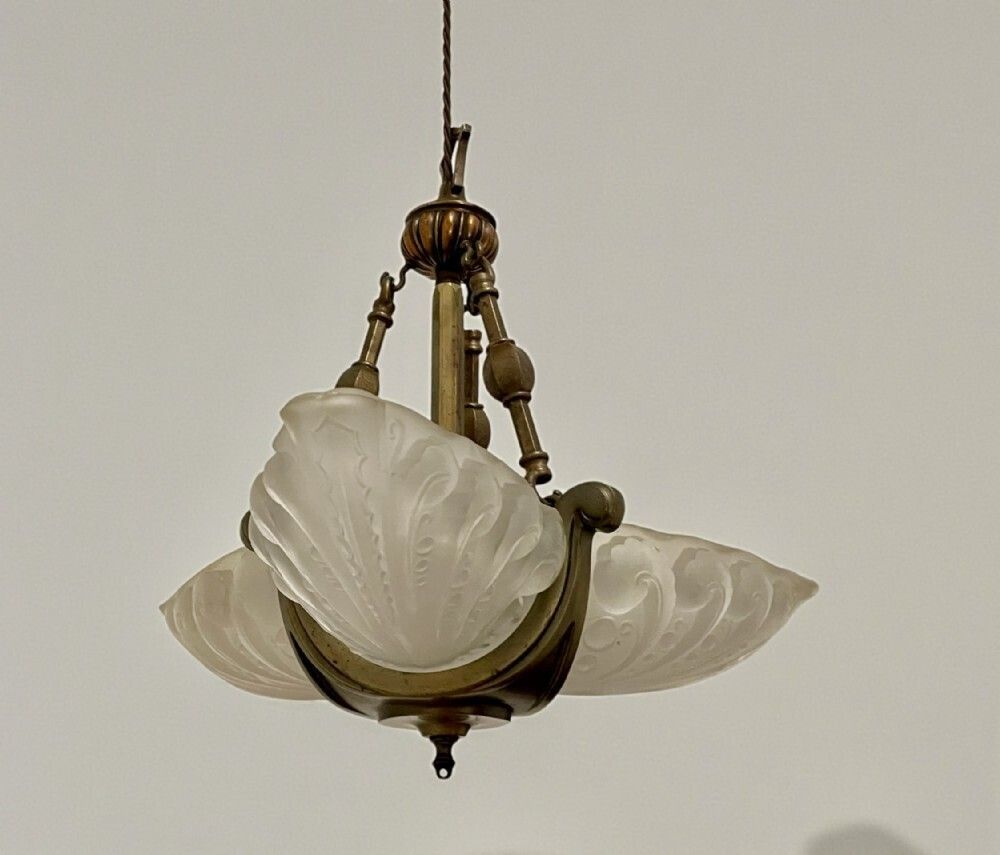 Art Deco Slip Shade Ceiling Light