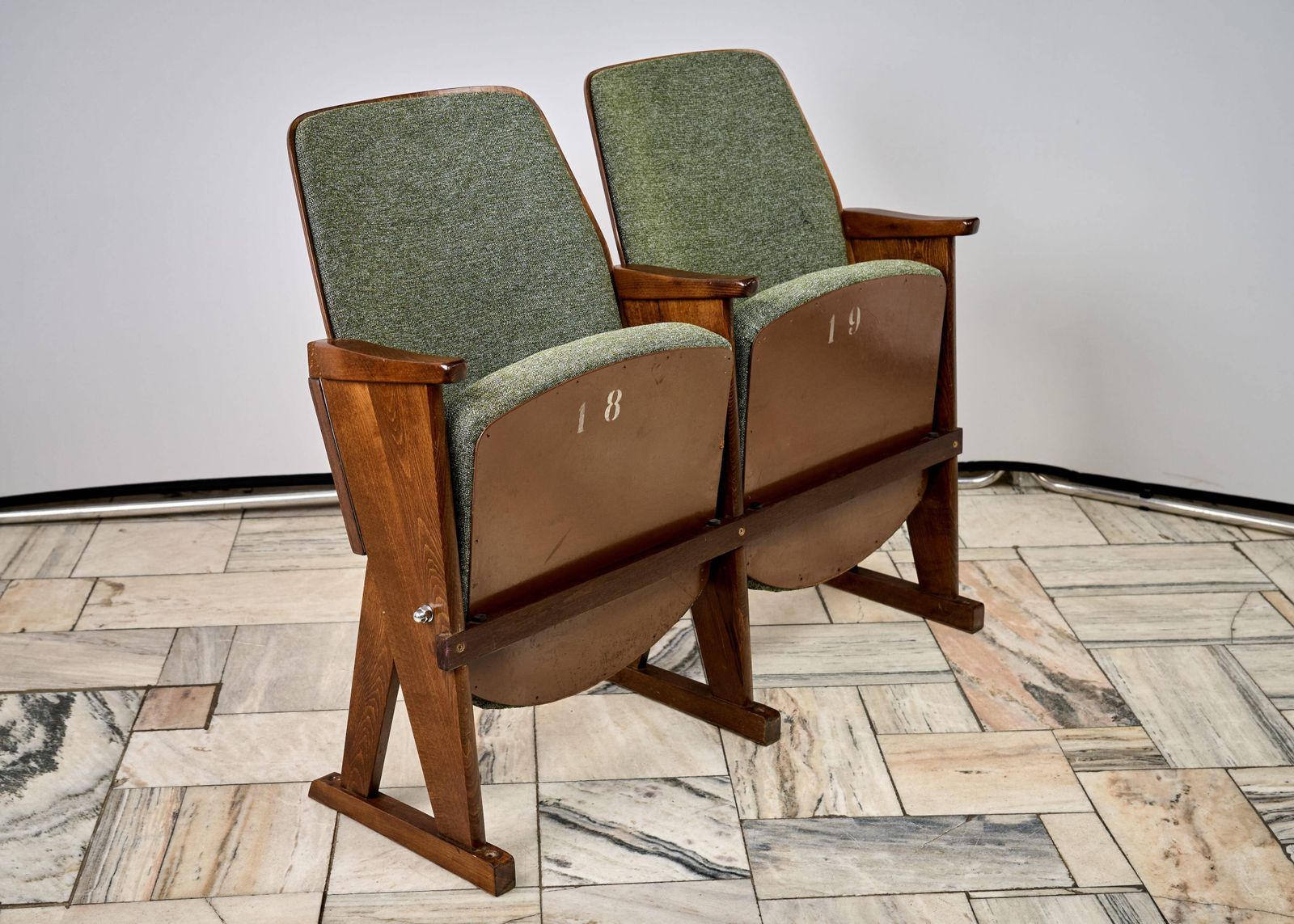 photo furniture Vintage Green Folding Cinema Chairs, 1970s Czechoslovakia