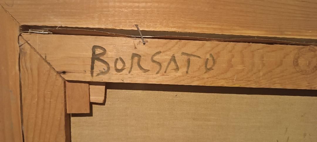 167.0 Abstract Painting Renato Borsato (Venice 1927 2013) "Violet Title" 1963 photo