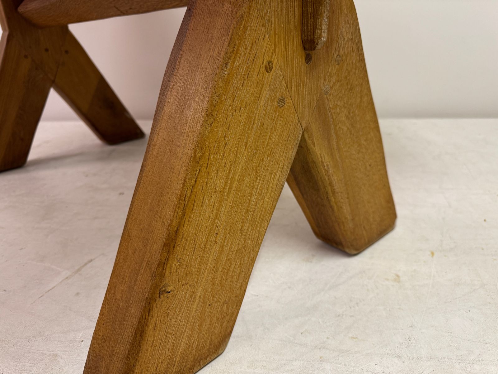 photo furniture Solid Oak Refectory Style Dining Table By De Puydt, Belgium, Mid 20th Century.