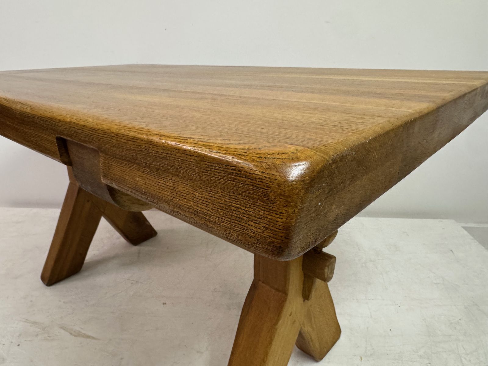 photo for sale Solid Oak Refectory Style Dining Table By De Puydt, Belgium, Mid 20th Century.