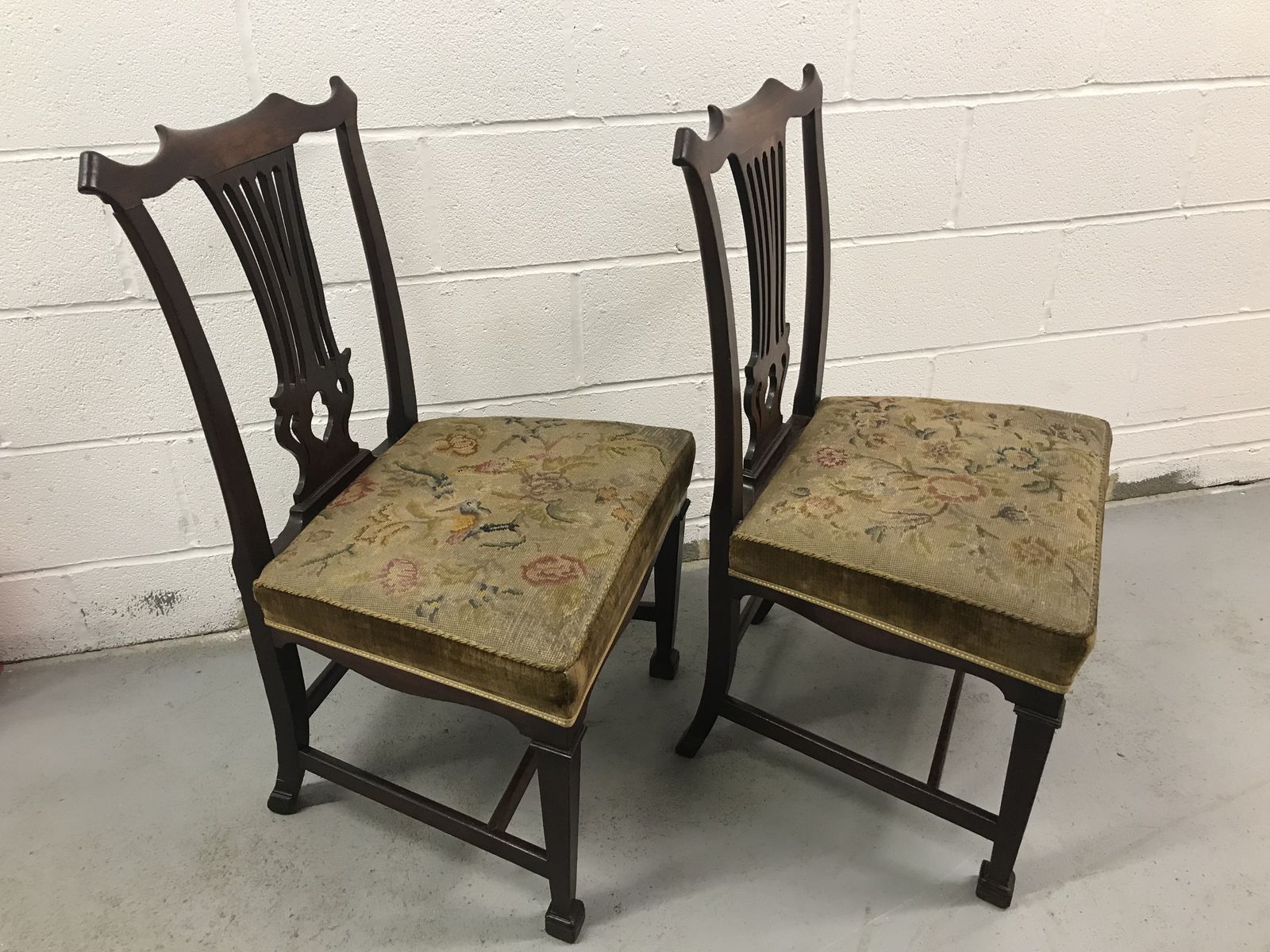 Pair Of Mid 18th Century Mahogany Side Chairs . photo for sale