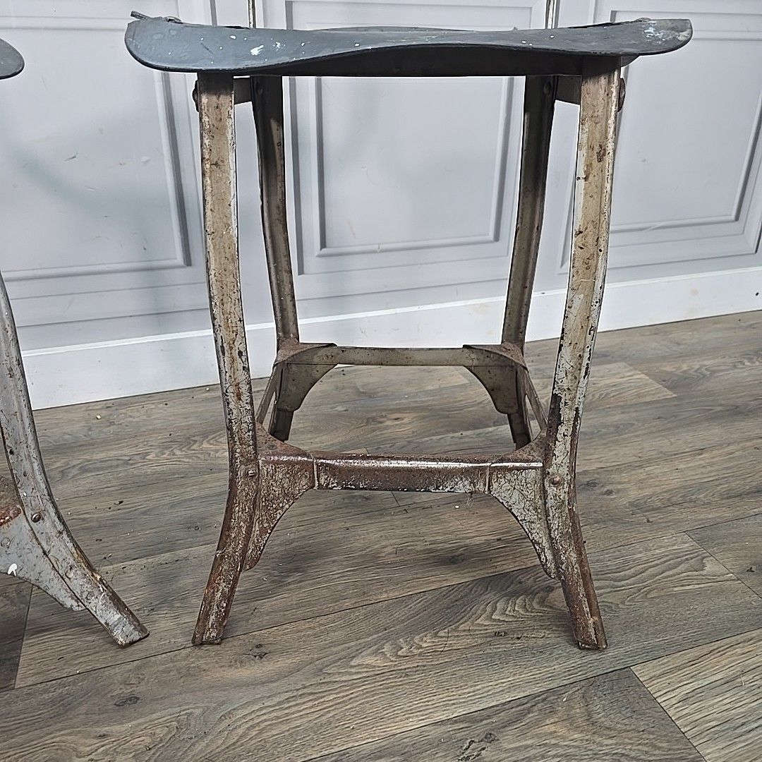 Vintage Industrial Tansad Chairs Pair 2 Reclaimed Machinist Factory Workshop photo vinterior
