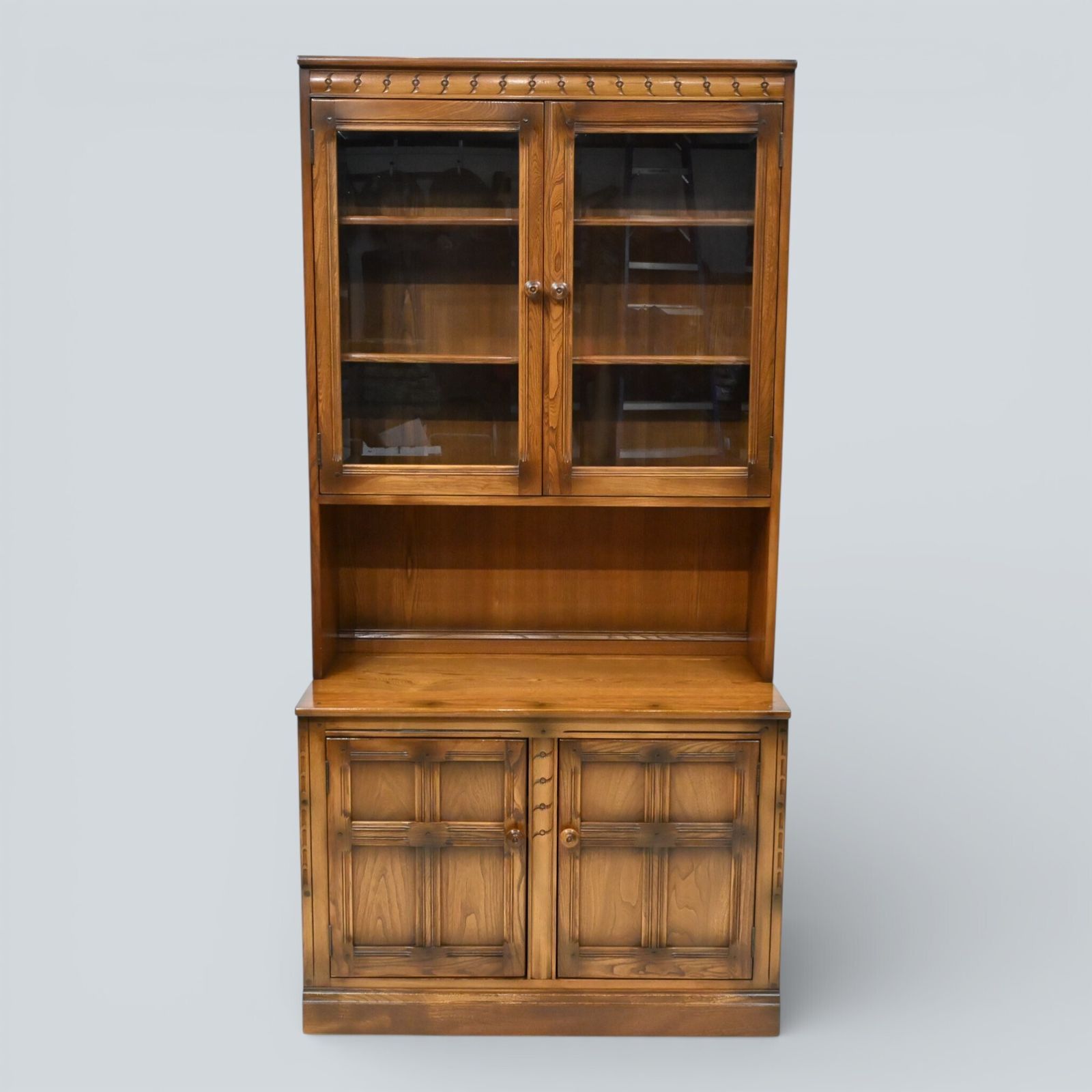 Ercol Mural Wall Unit Display Cabinets Cupboard Golden Dawn Free Uk Delivery