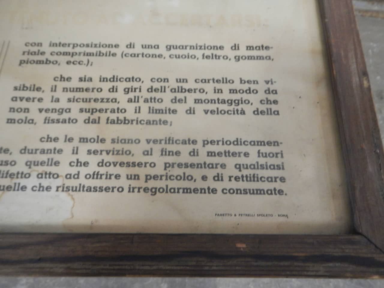 photo furniture Textile Industry Safety Regulations Sign, 1960