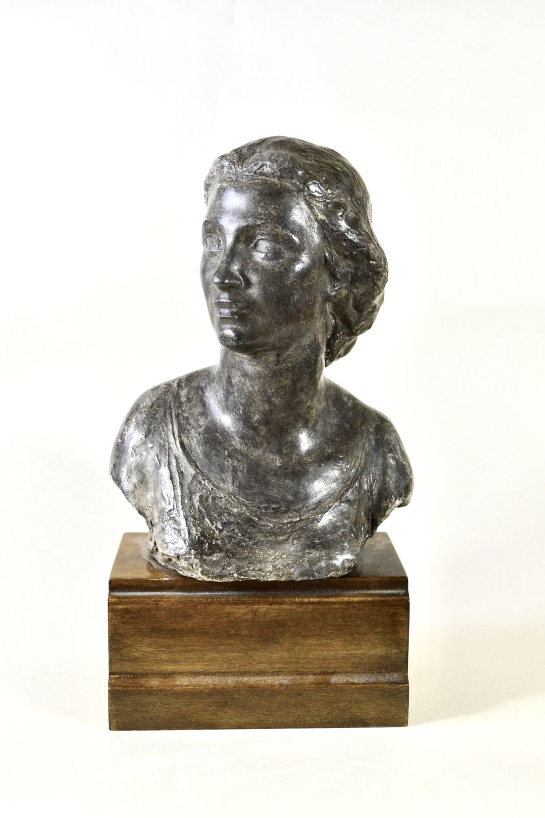 Richard Garbe, Ra   Alfreda, The Artist's Daughter   1950s Patinated Plaster photo 1900.0