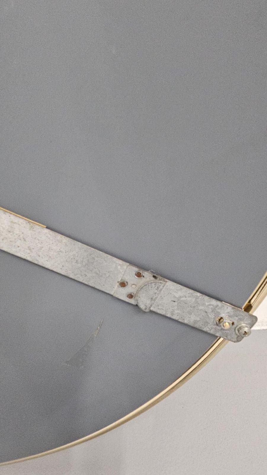 Italian 1960s Solid Brass Wall Mirror With Original Patina – Milan Nightlife Provenance photo vinterior