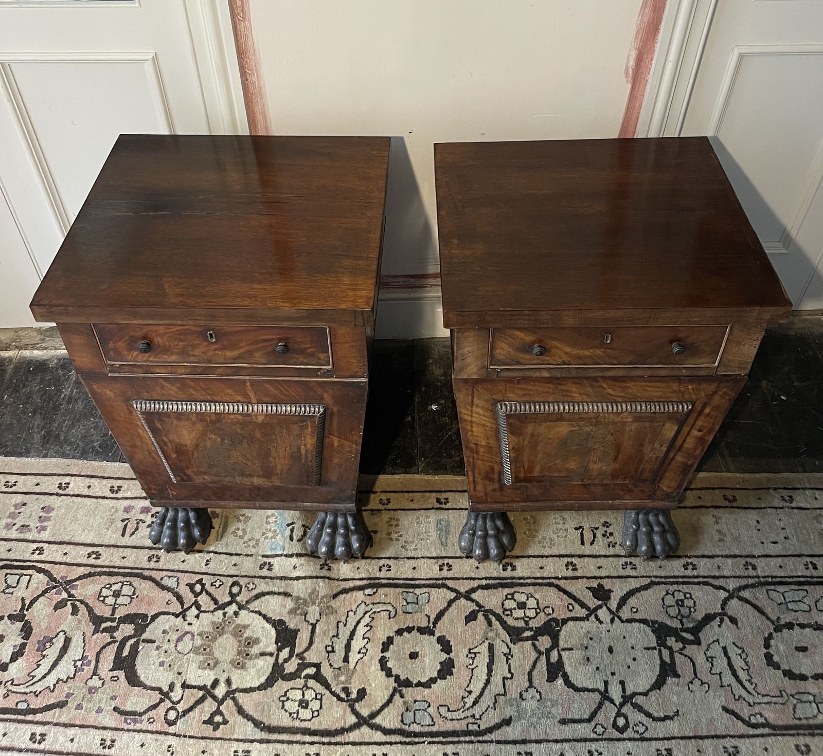 A Pair Of 19th Century Bedside Cabinets photo vintage