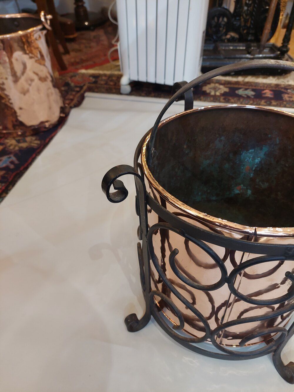 Copper Arts And Crafts Log Bucket photo for sale