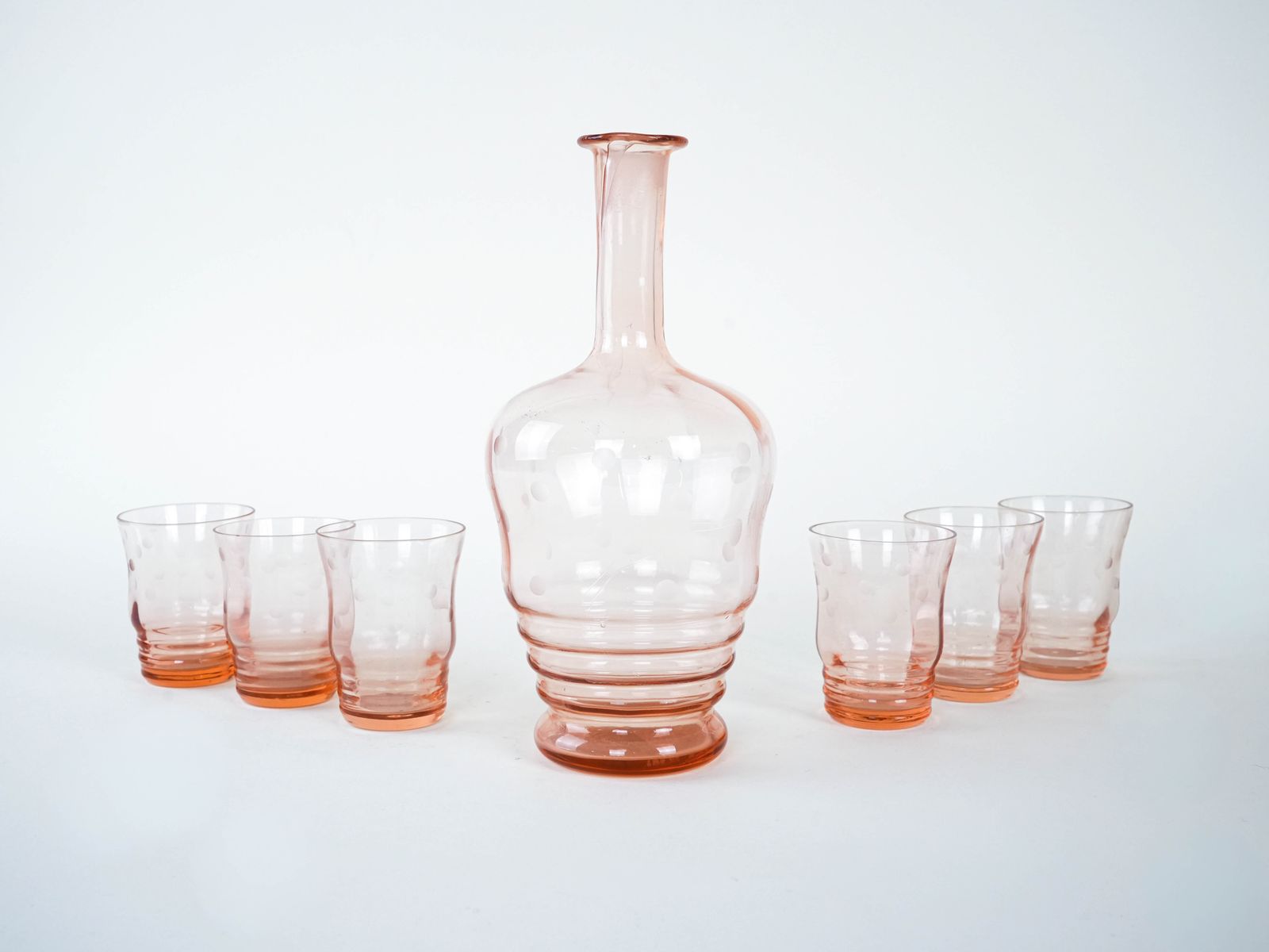 Set Of Glasses And Carafe, Italian Design, 1970s, Made In Italy photo for sale