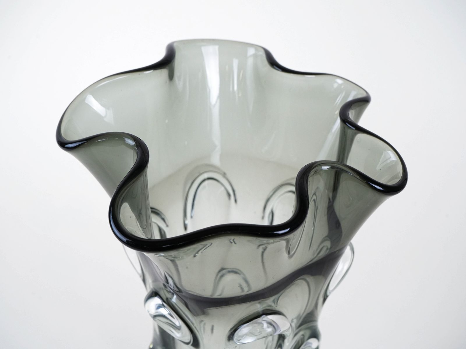 Grey Vase, Murano Glass, 1960s, Made In Italy photo vinterior