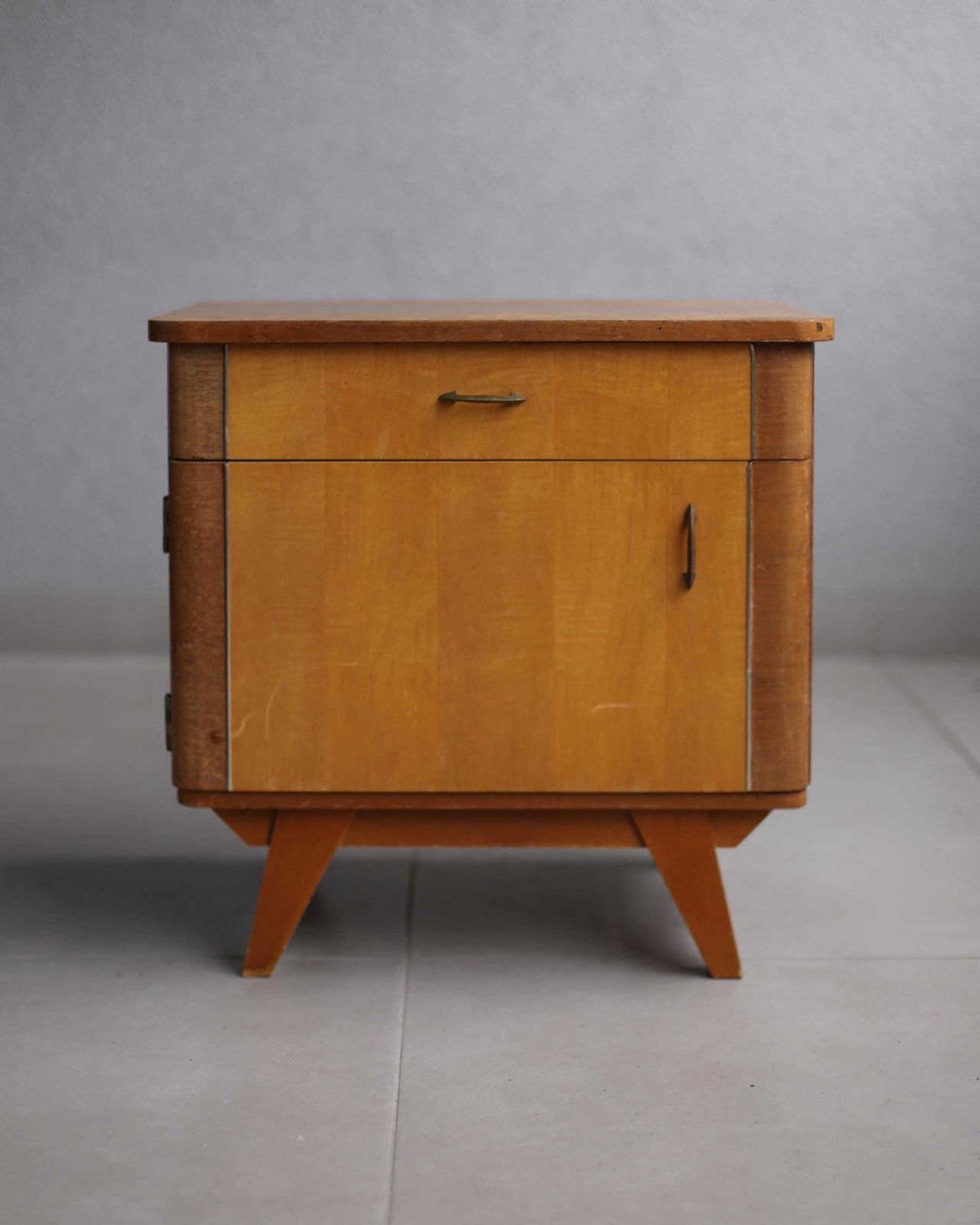 Vintage Yugoslav Nightstand / Mid Century Socialist Design / Yugoslavia 1960s–1970s photo furniture