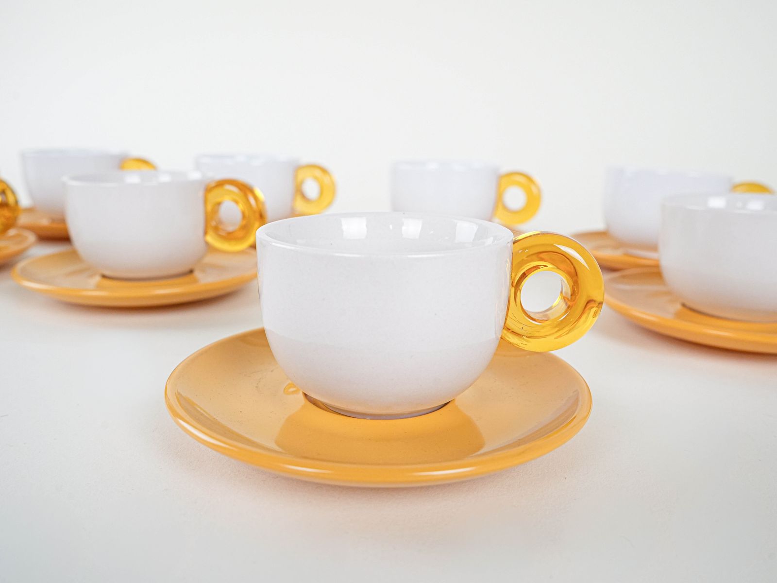 Set Of Porcelain Cups, Italian Design, 1970s, Production: Italy photo vinterior