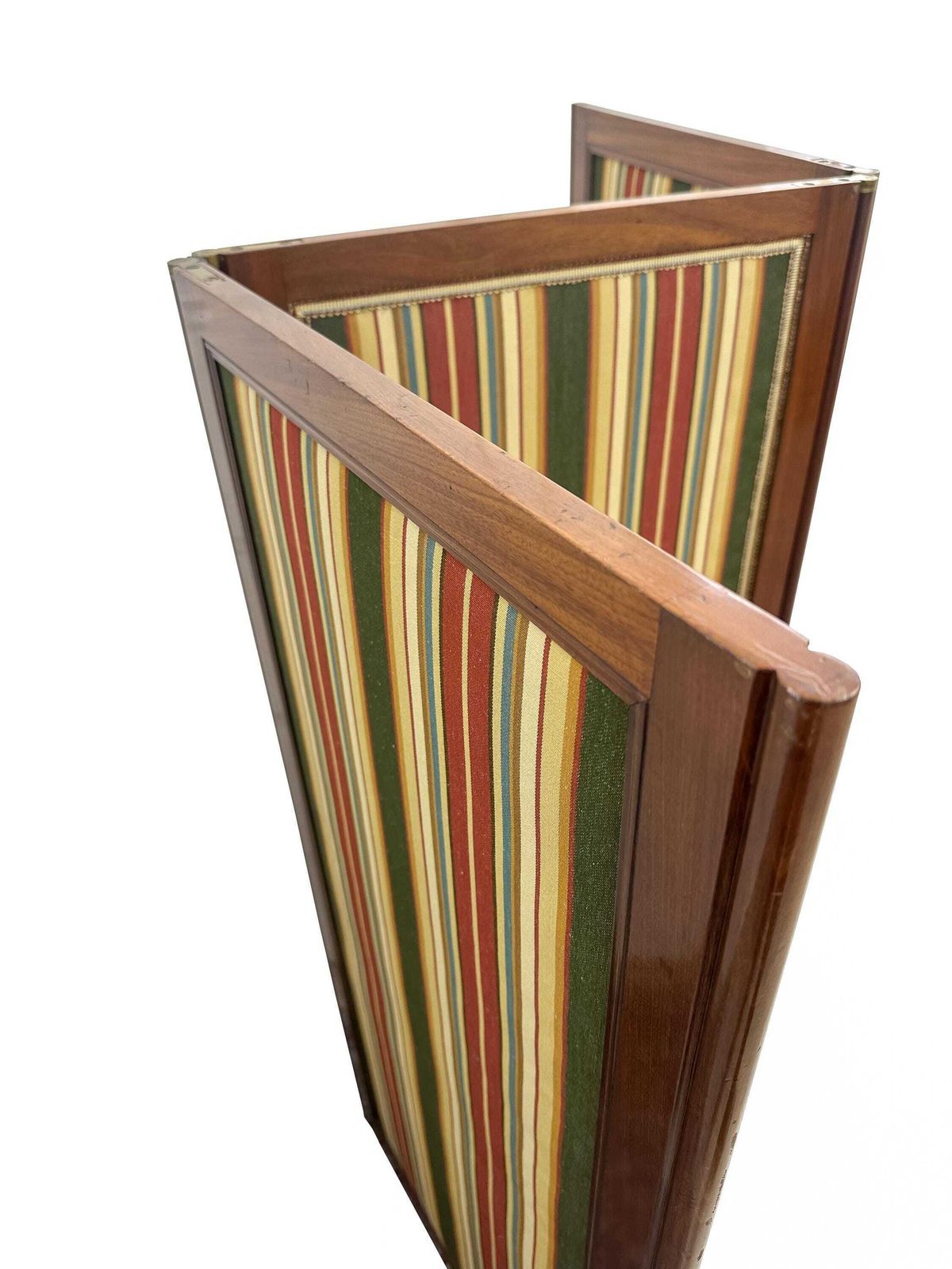 L.Moreau Mahogany Three Panel Room Divider Upholstered With Mechanism   Louis XVI Circa 1780’s photo vintage