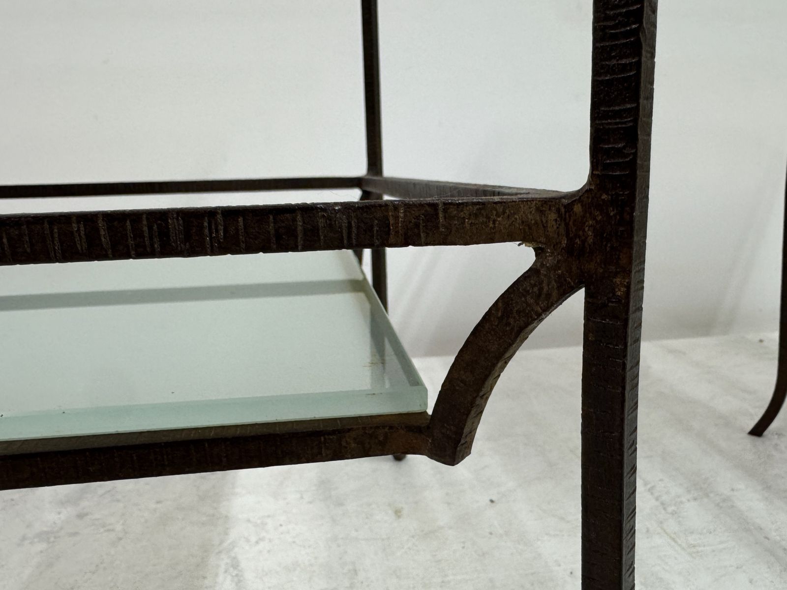 Pair Of French Two Tier Wrought Iron Side Tables photo Furniture
