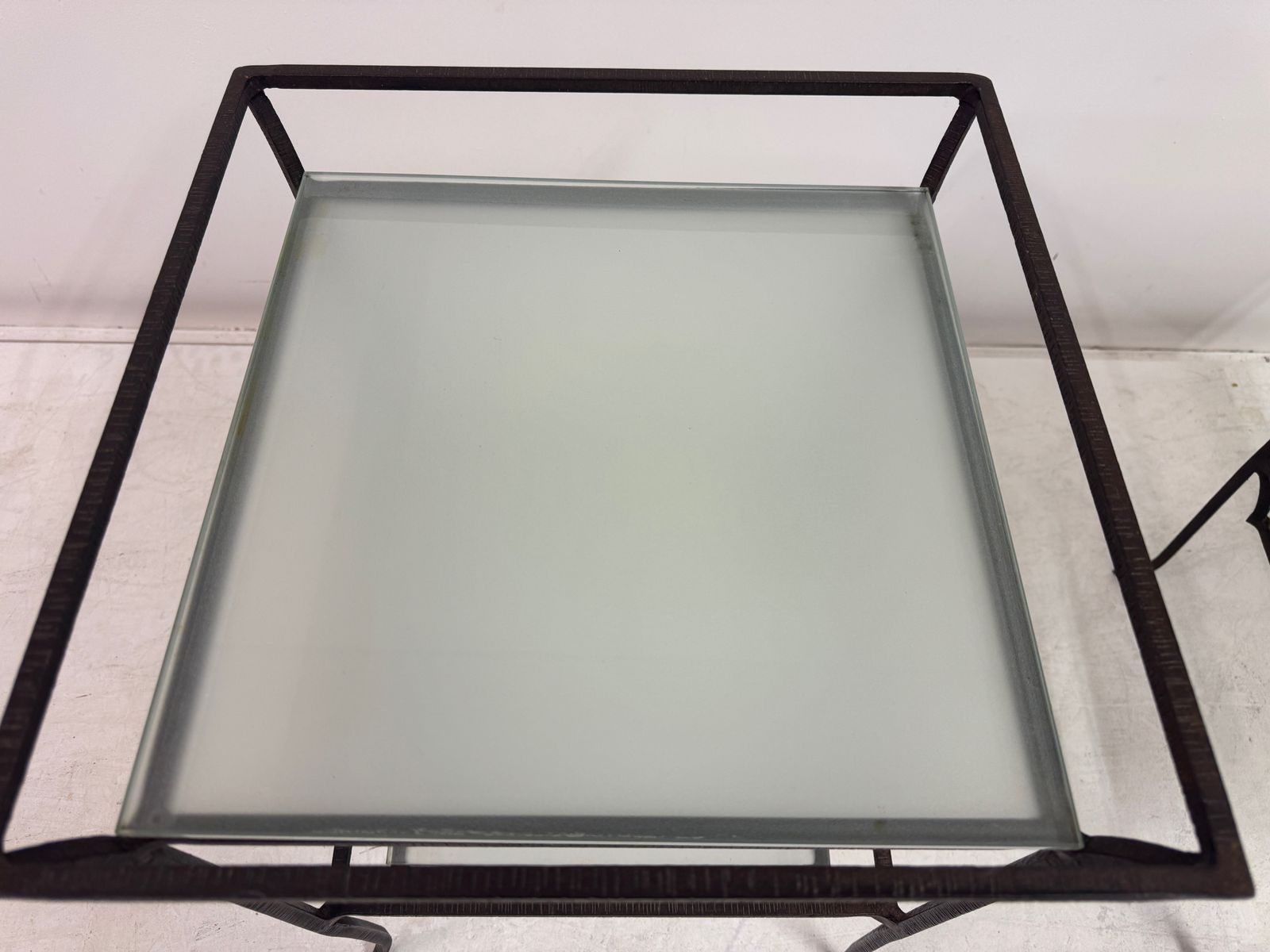 Pair Of French Two Tier Wrought Iron Side Tables photo vinterior
