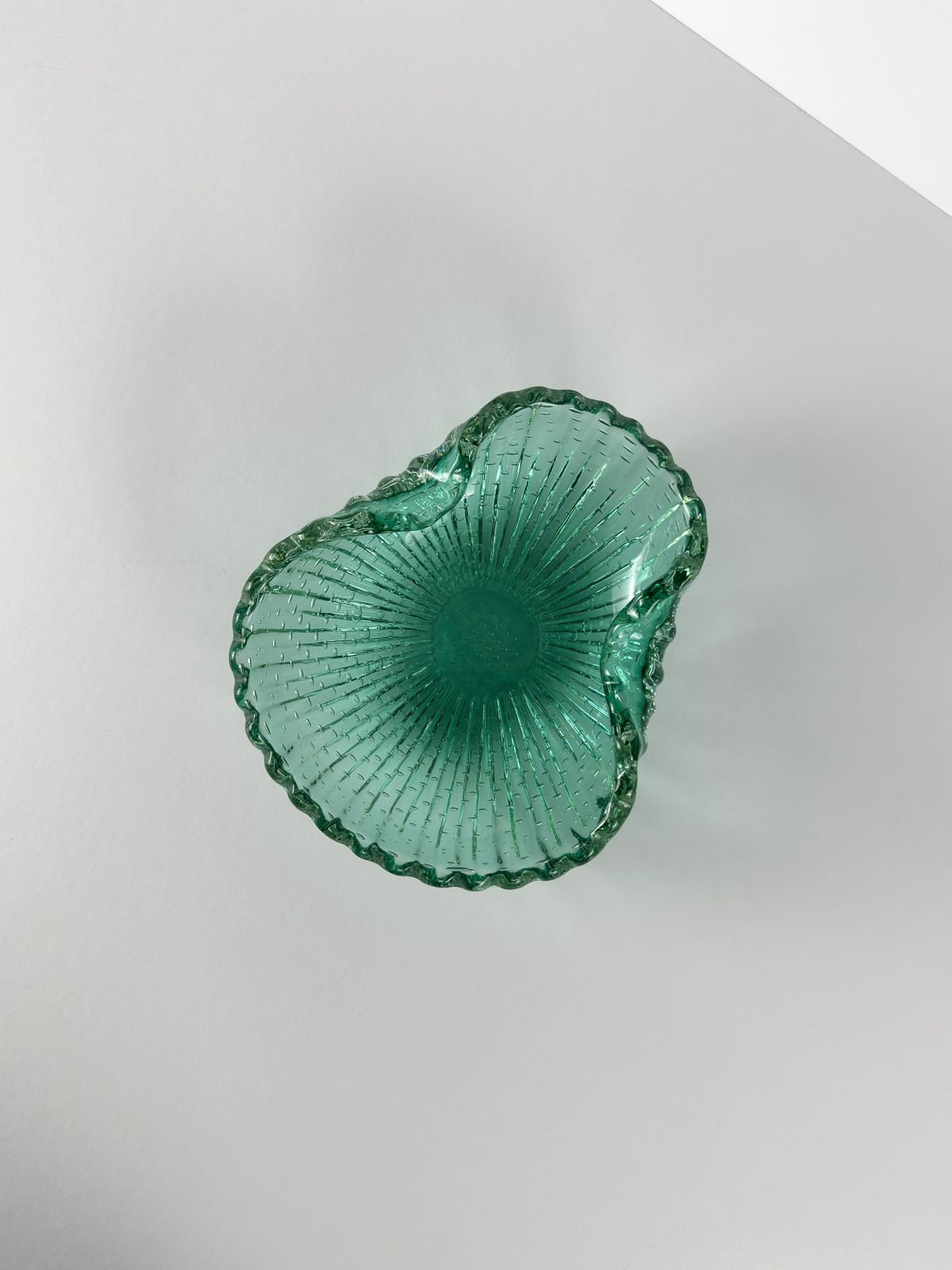 Green Murano Glass Bowl By Barovier & Toso, Italy, 1960s photo 360.0