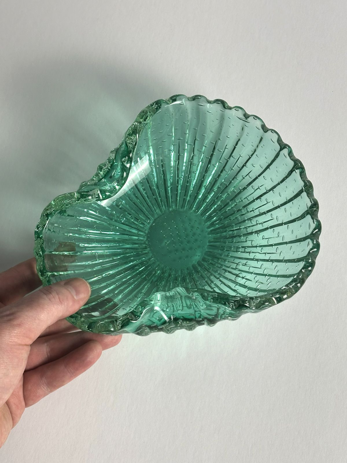 Green Murano Glass Bowl By Barovier & Toso, Italy, 1960s photo vinterior