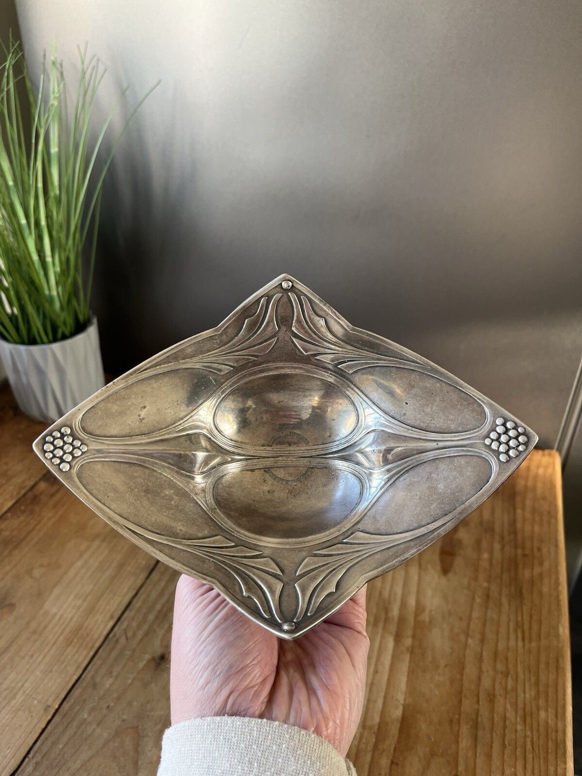 Antique Art Nouveau Wmf Jugendstil Pedestal Bowl Stand Silver Plated / Pewter photo furniture