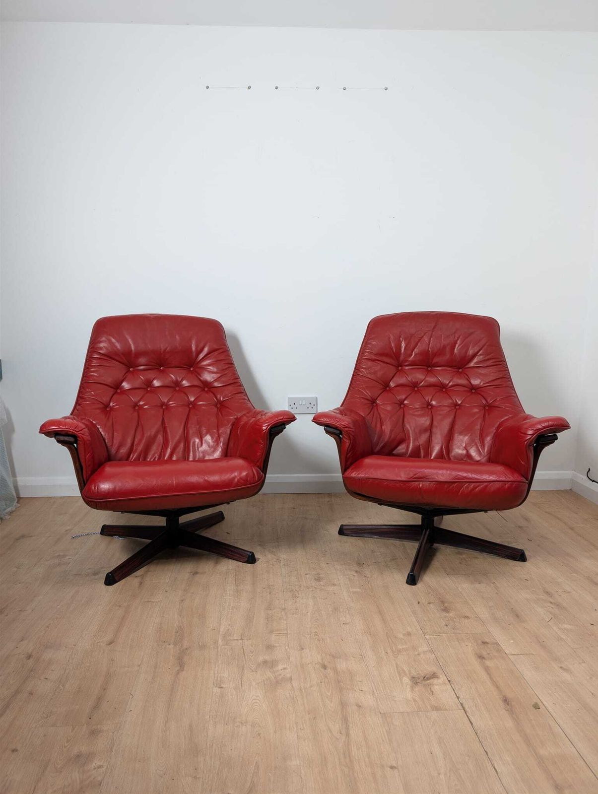 Pair Of Mid Century Swivel Armchairs By Göte Möbler, Nässjö, Sweden — 1970s photo furniture
