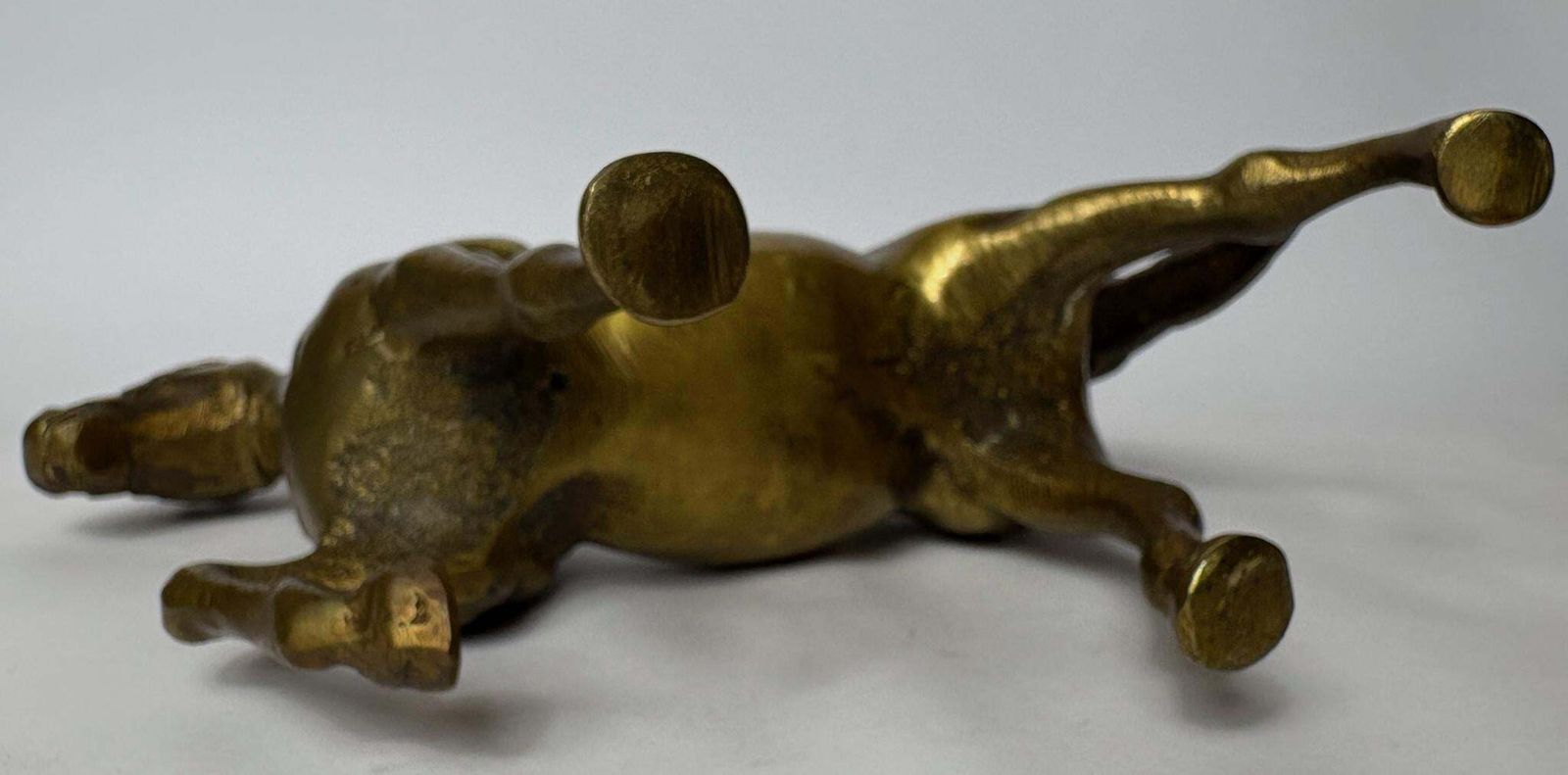 photo furniture Pair Of Antique Cast Brass Horse Figures (C. 1880–1920) – Heavy Equestrian Mantel Ornaments – 21cm