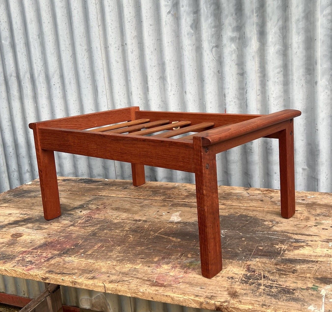209.99 Vintage Neils Eilersen Illum Wikkelso Teak Foot Stool Ottoman Danish Mid Century photo