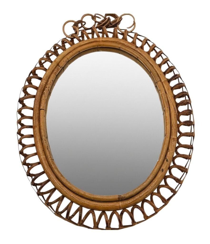 photo furniture An Italian 1960's Bamboo Spiral Framed Mirror By Franco Albini For Bonacina