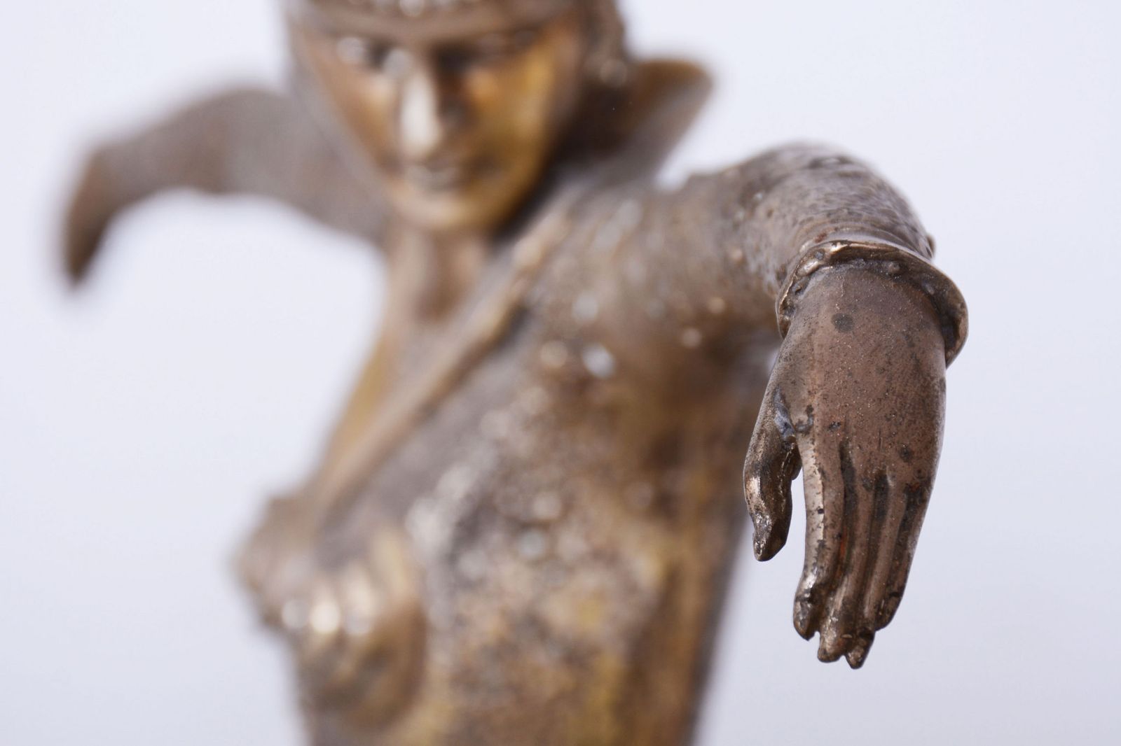 Original Art Deco Sclpture Of Dancer, By D. Chipăruș, Metal, France, 1930s photo vinterior