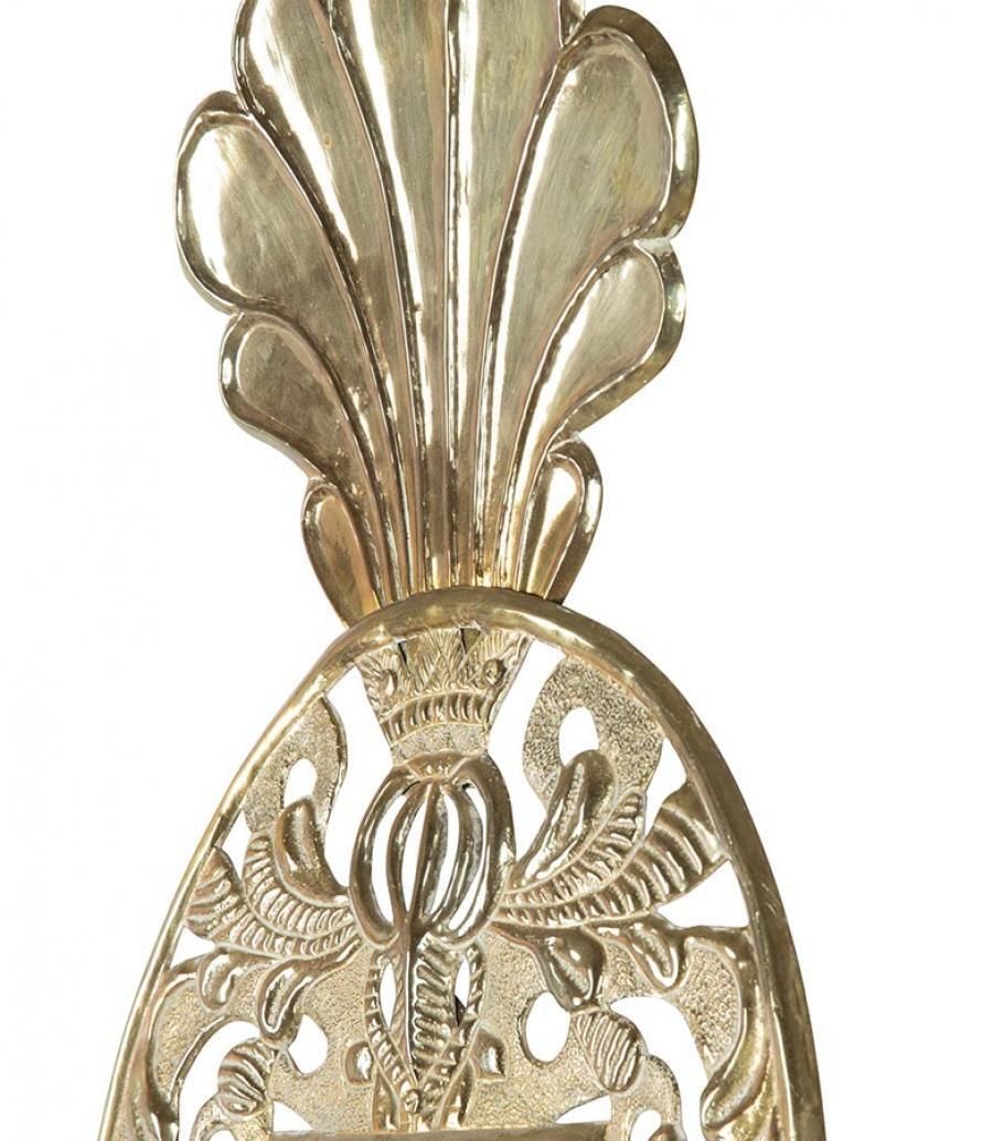 Pair Of 19th Century Swedish Pressed Brass Wall Sconces photo vinterior
