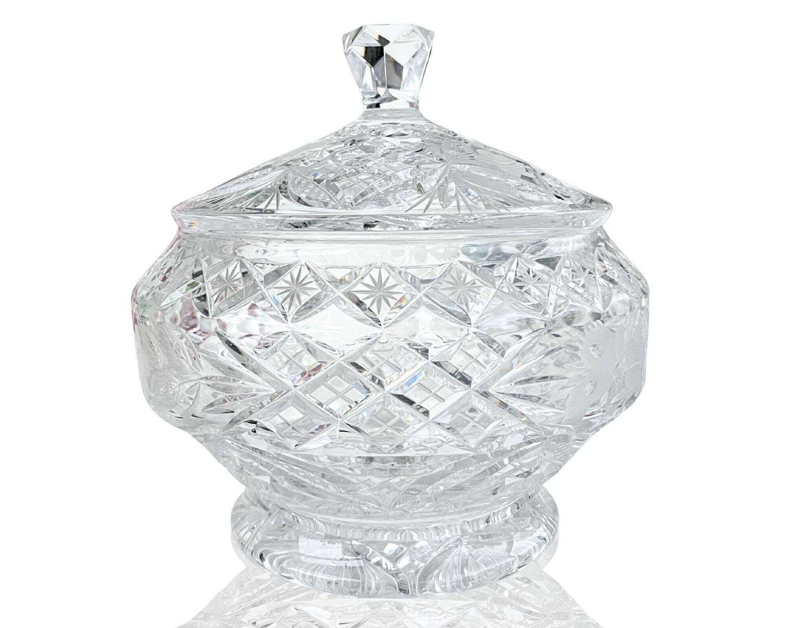 Antiek Kristallen Punchbowl | Met Deksel | Centerpiece