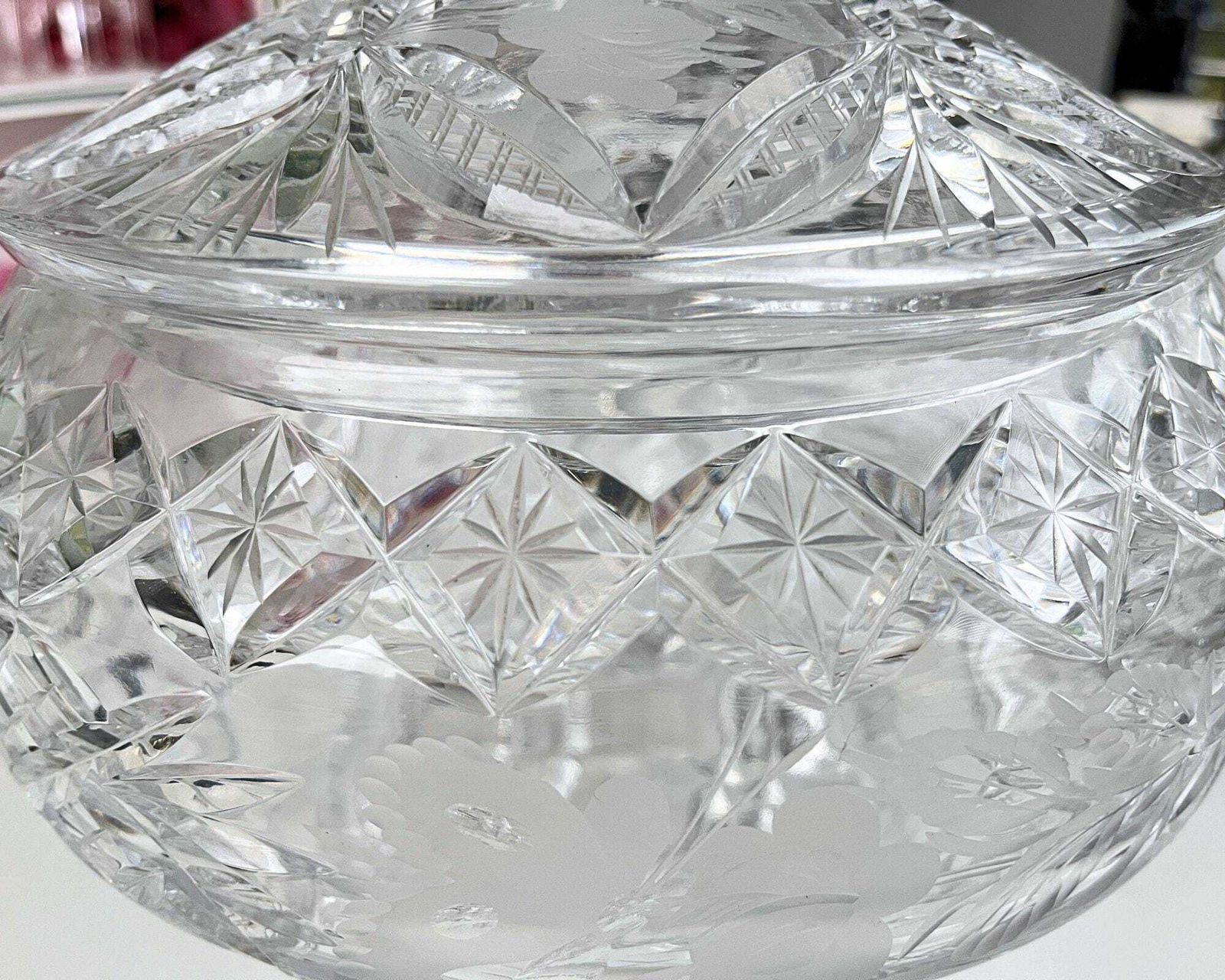 Antiek Kristallen Punchbowl | Met Deksel | Centerpiece photo 509.0