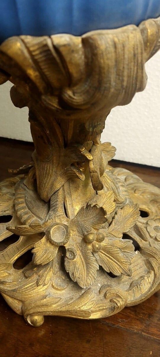 Lighting Large Mercury Lamp In Sèvres Porcelain And Gilt Bronze   France, 19th Century photo