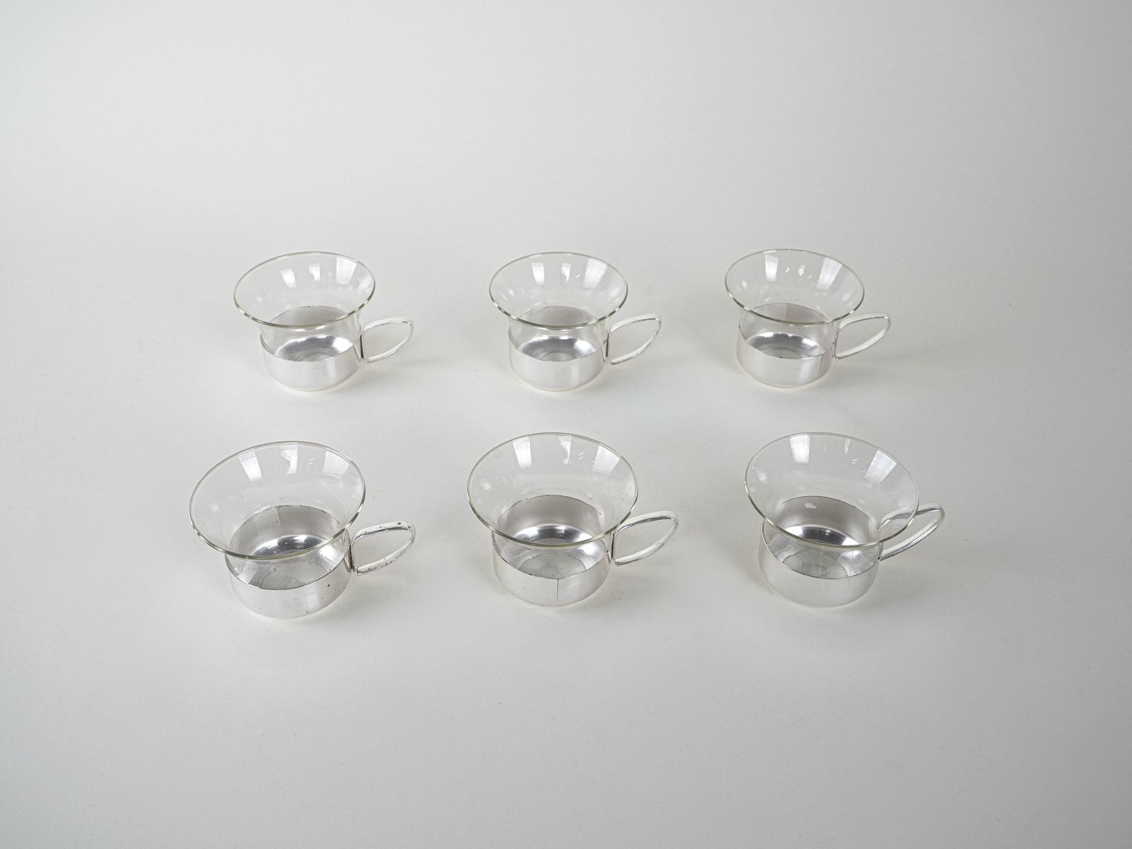 Set Of Glass Cups Italian Design 1980s Production Italy photo Home Decor
