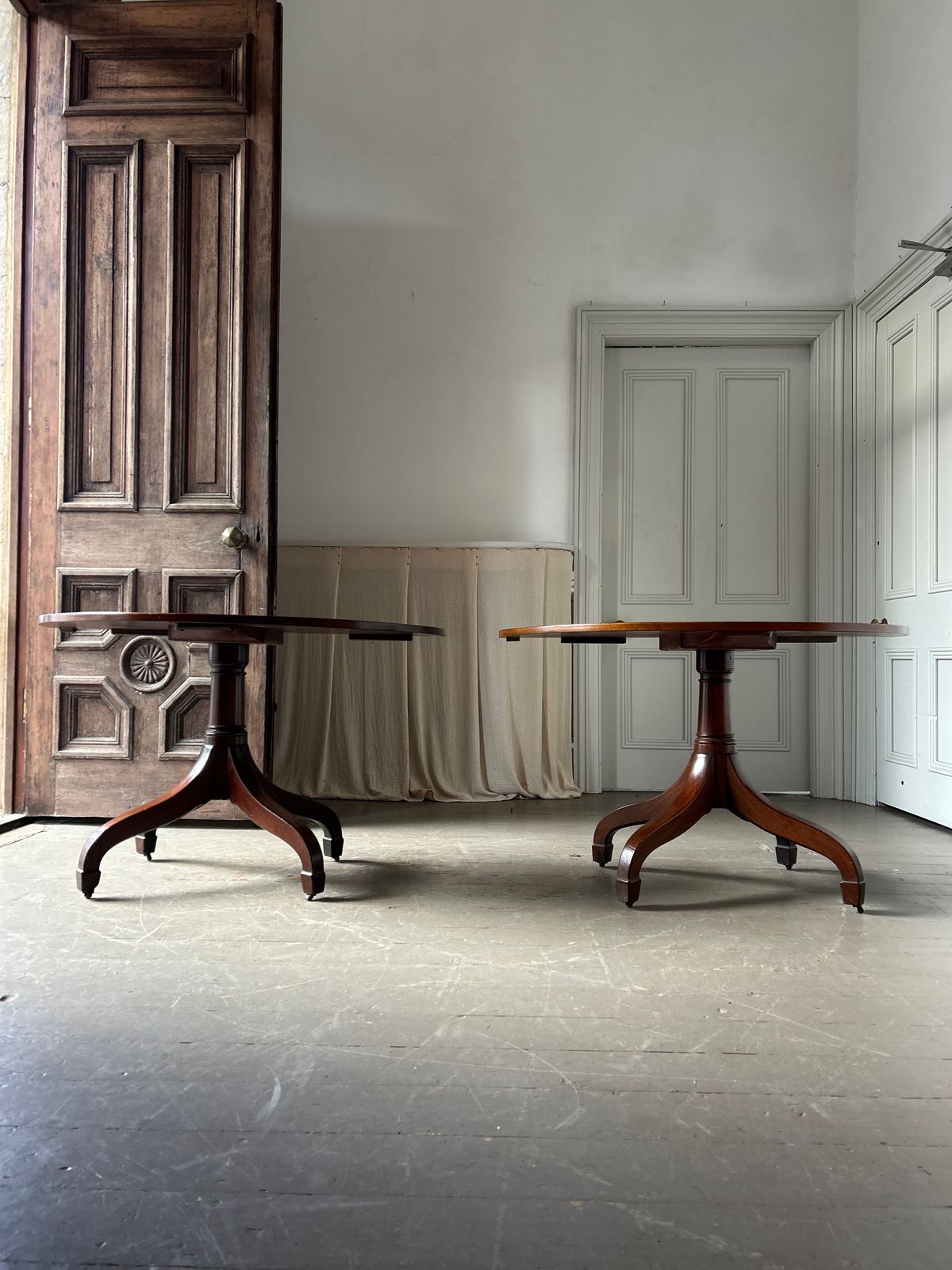 Handsome Pair Of 18th Century Mahogany Console Tables photo 2600.0