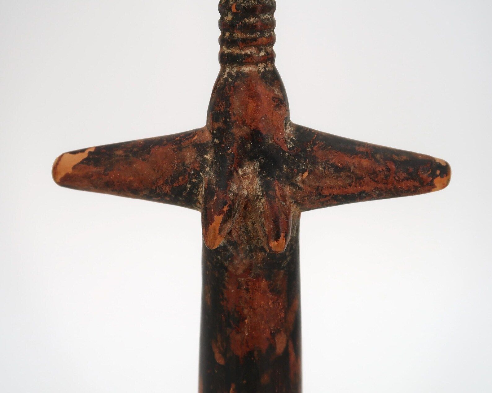 Groot Houten Afrikaans Ashanti Akuaba Poppenbeeldje, Vruchtbaarheidsgodin Uit Ghana, Jaren 1980. photo Woonaccessoires