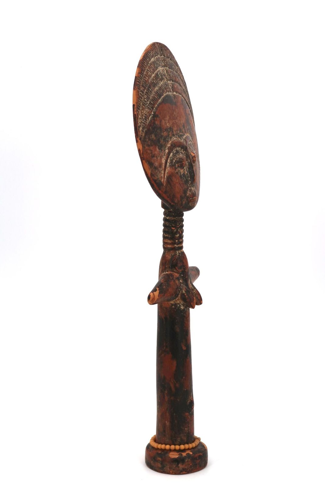 Large Wooden African Ashanti Akuaba Doll Statue Fertility Goddess From Ghana 1980s Africa Totem Wood Art Home Decor photo buy
