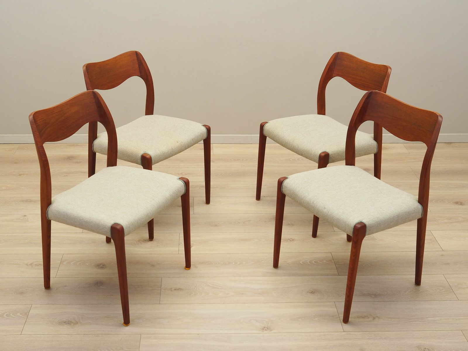 Set Van Vier Teakhouten Stoelen, Deens Design, Ca. Jaren 1960, Ontwerper: Niels Otto Møller photo 3139.0