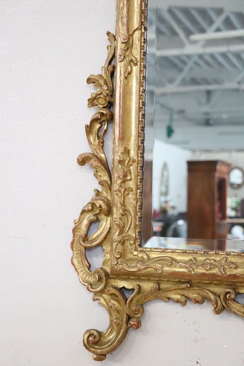 Carved And Gilded Wood Wall Mirror, Early 20th Century photo Home Decor