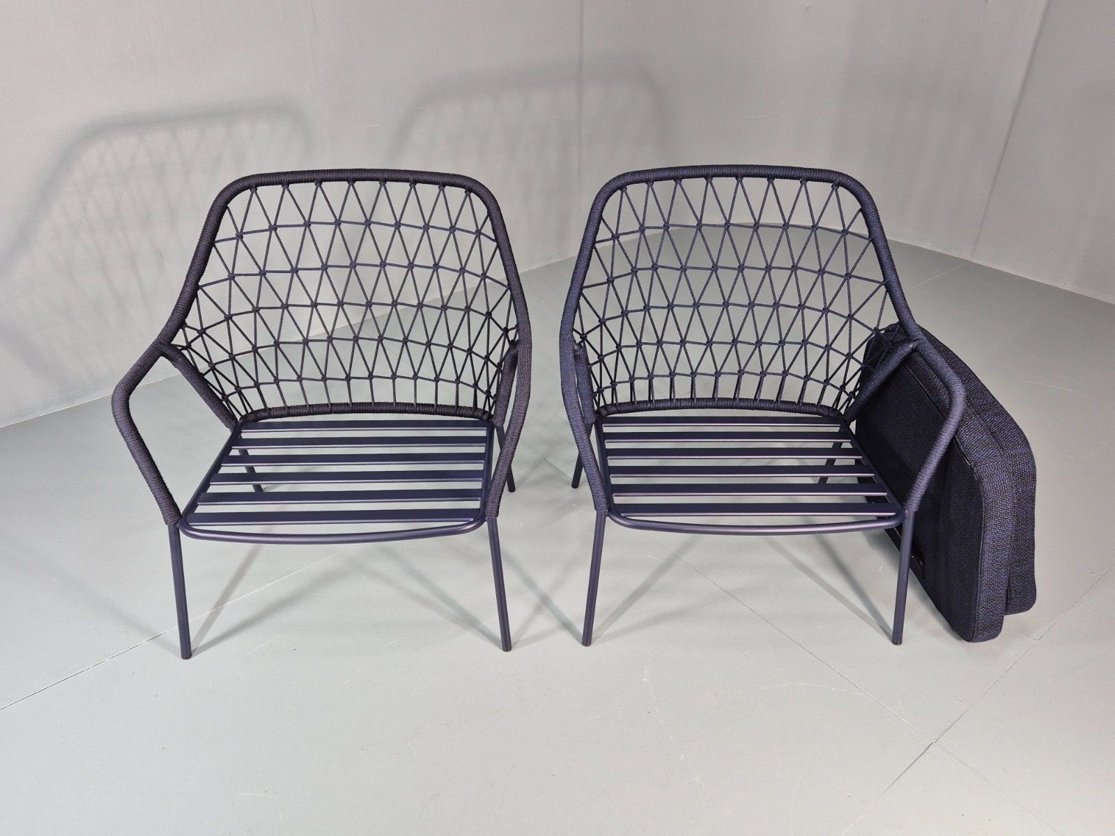 2 Pedrali Panarea 3679 Chairs Modern Design Blue Italian Eb11426 Mnor photo buy