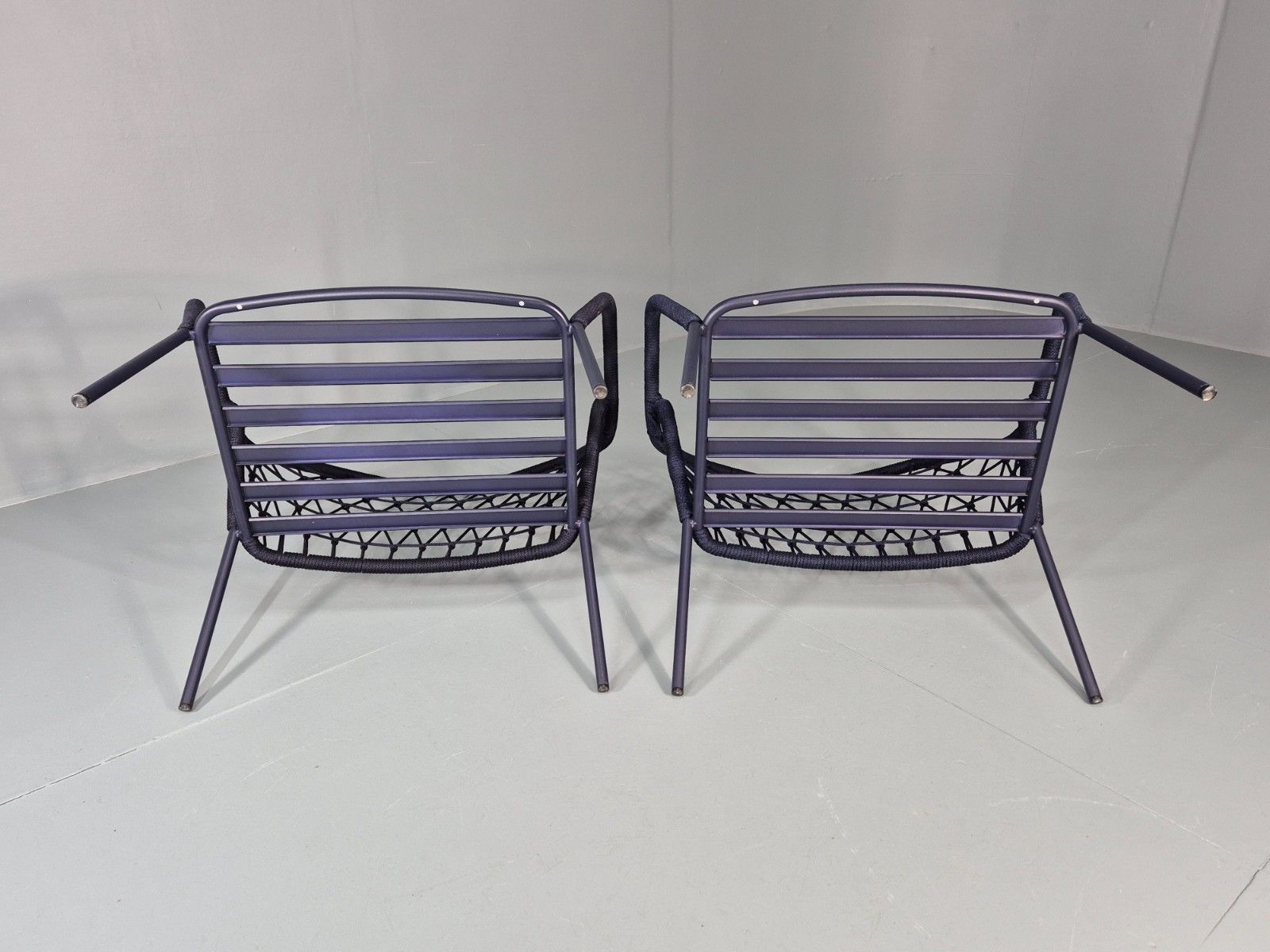 2 Pedrali Panarea 3679 Chairs Modern Design Blue Italian Eb11426 Mnor photo vintage