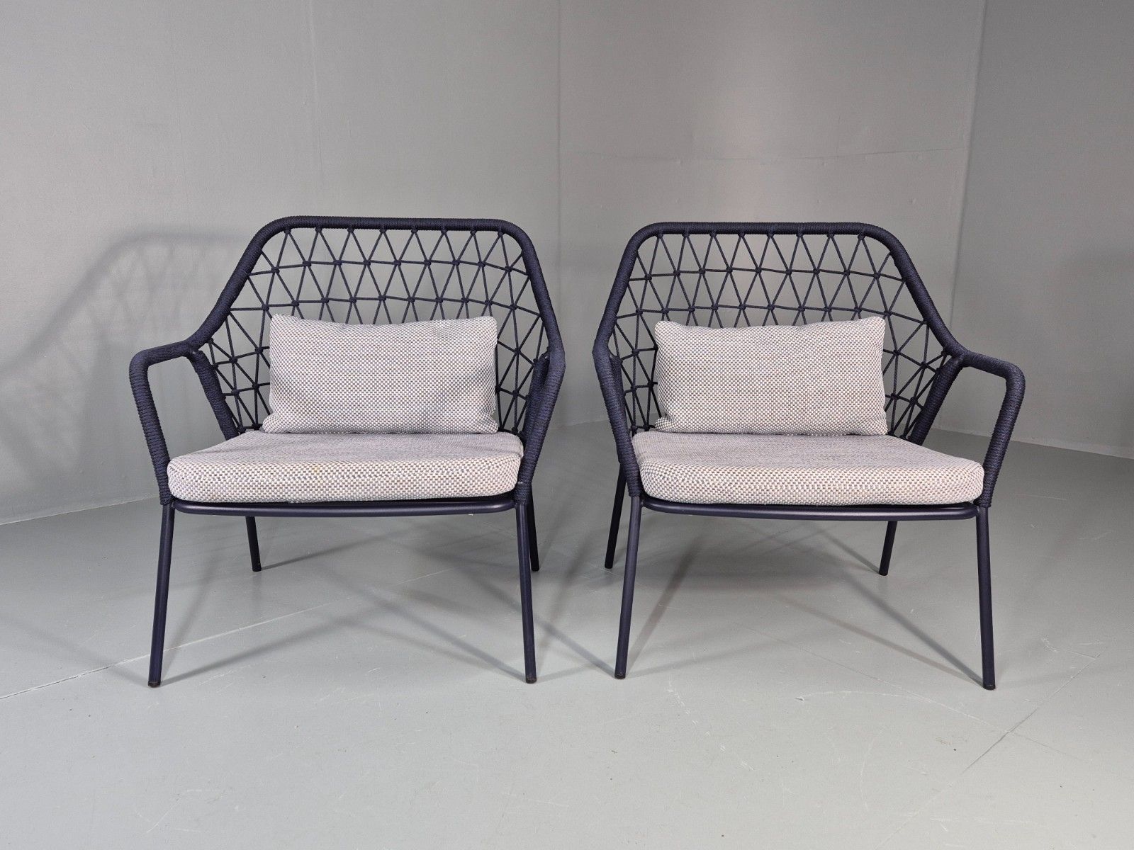 2 Pedrali 3679 Chairs Model Panarea Blue And Grey Modern Design Eb11427 Mnor photo Furniture