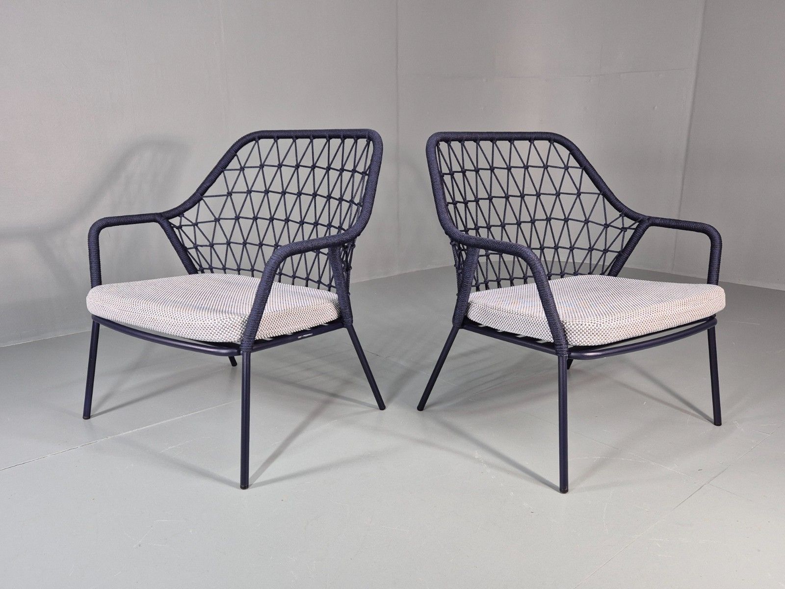 2 Pedrali Panarea 3679 Chairs Blue And Grey Modern Design Eb11429 Mnor