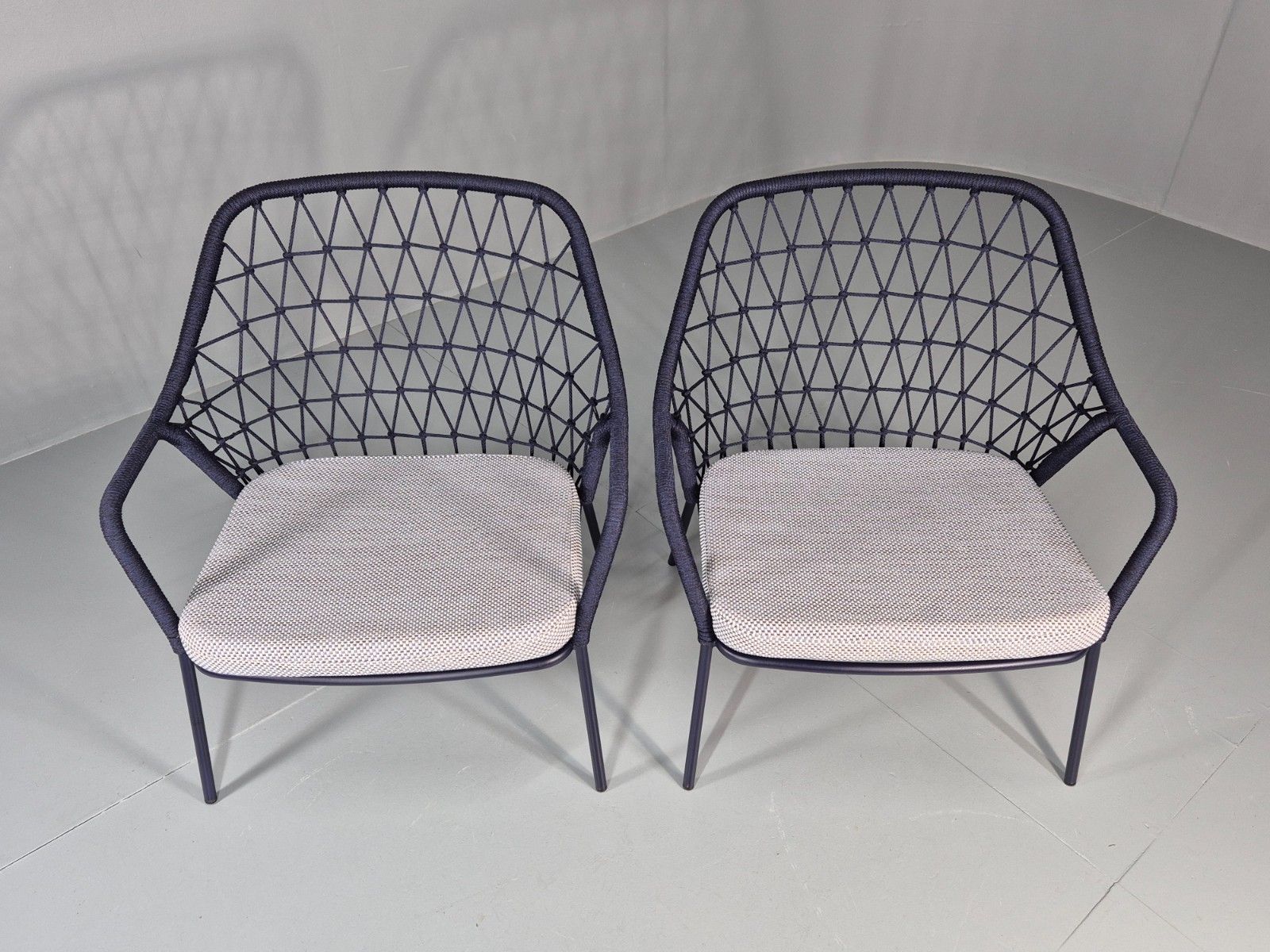 2 Pedrali Panarea 3679 Chairs Blue And Grey Modern Design Eb11429 Mnor photo Furniture