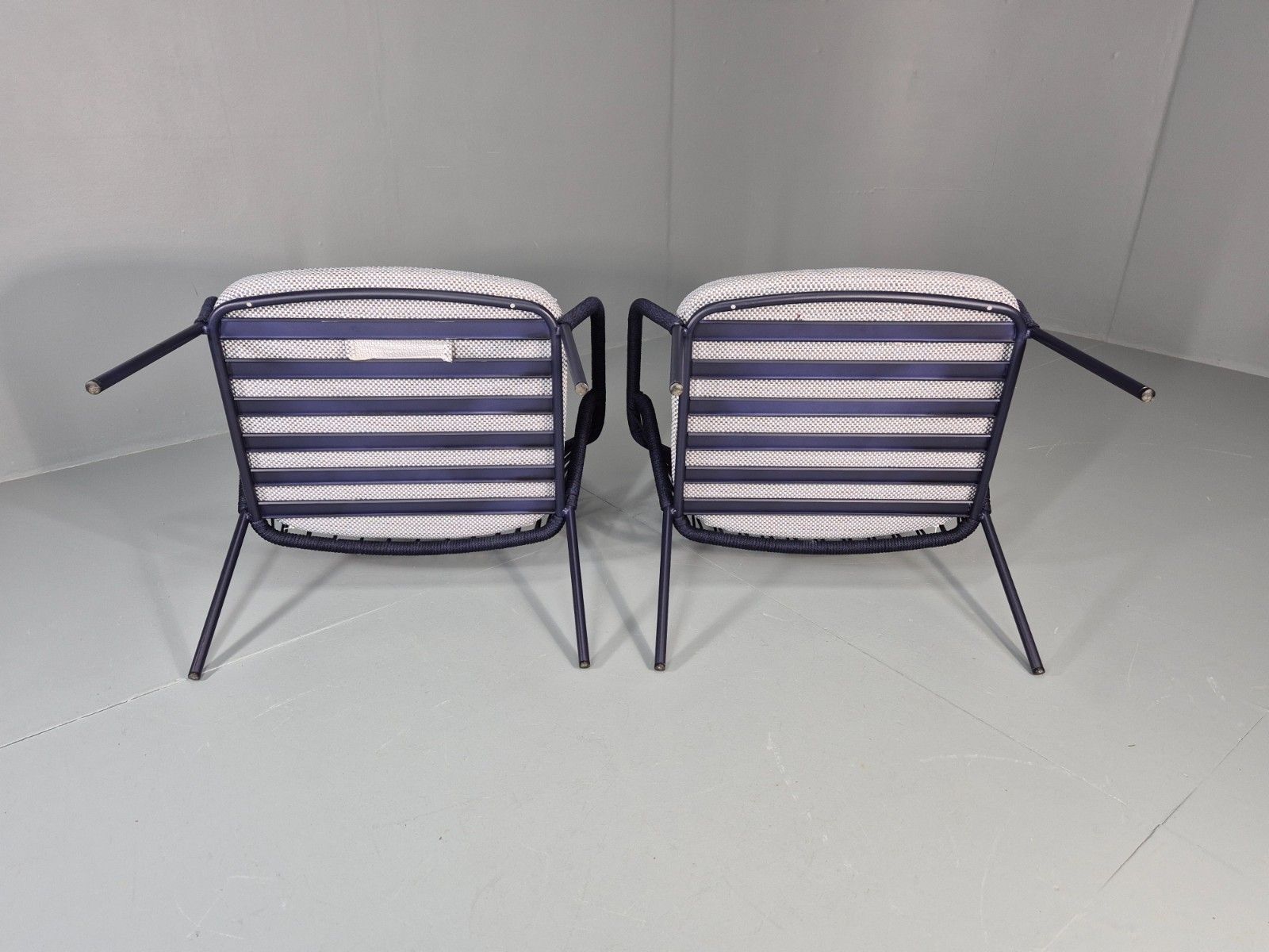 2 Pedrali Panarea 3679 Chairs Blue And Grey Modern Design Eb11429 Mnor photo vintage