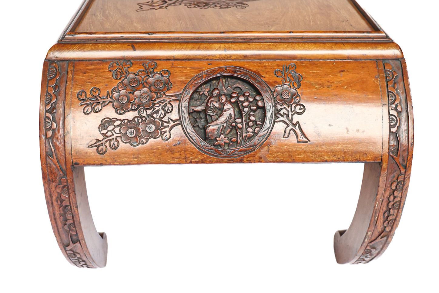 Teak Chinese Carved Nest Of 3 Coffee Tables 1950s/60s photo 450.0