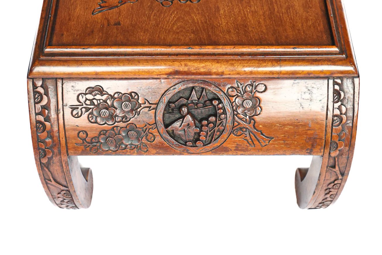 Teak Chinese Carved Nest Of 3 Coffee Tables 1950s/60s photo buy