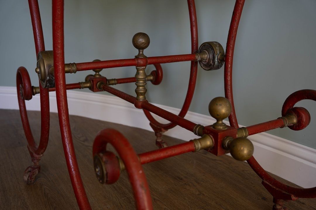Antique Red Patisserie Table photo vintage