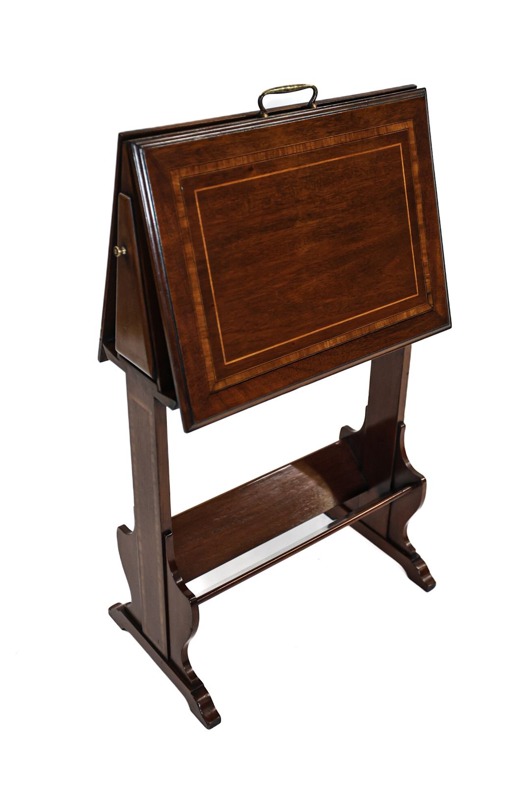 Edwardian Inlaid Mahogany Port Folio Stand photo furniture